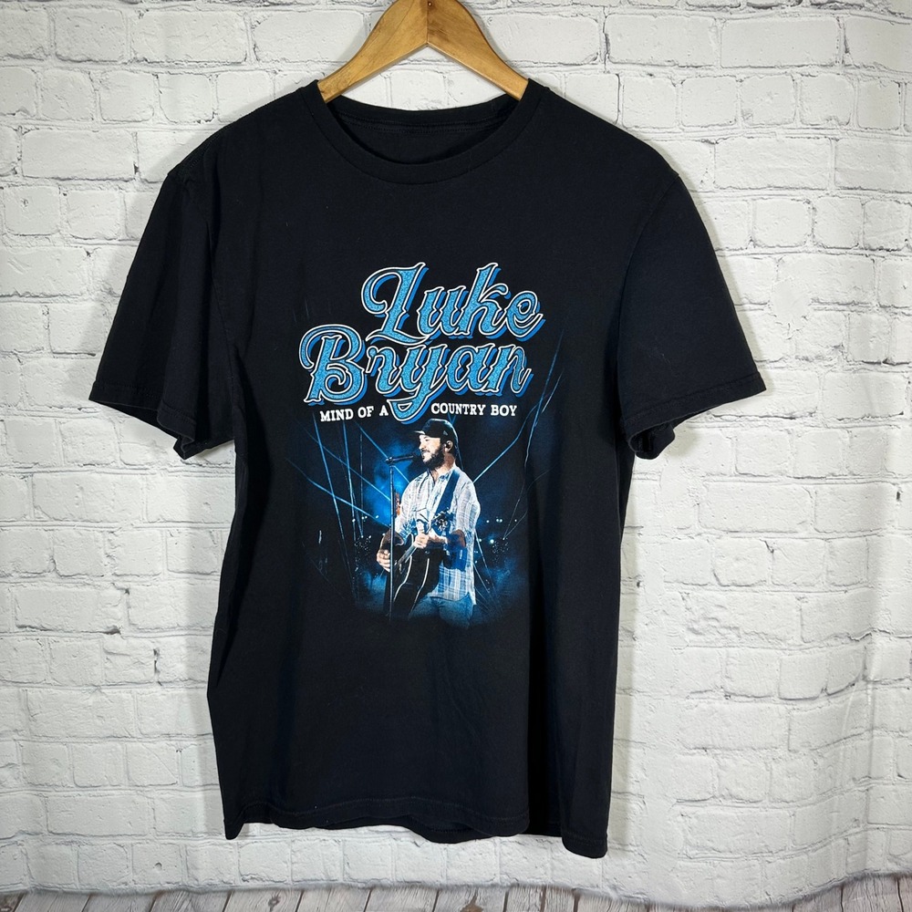 Luke Bryan Mind of a Country Boy Tour 2024 Concert T-Shirt Black Womens Medium‎